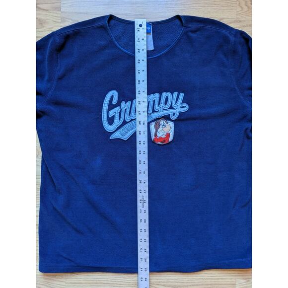 Vintage Disney Grumpy Pullover Sweatshirt Genuine Attitude Size 2XL Blue - Picture 7 of 8